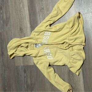5t yellow zip up hoodie girls